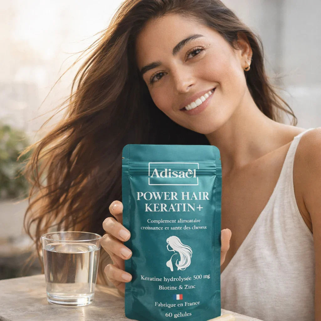 Complément Alimentaire Cheveux : Kératine & Pousse Rapide | ADISAEL