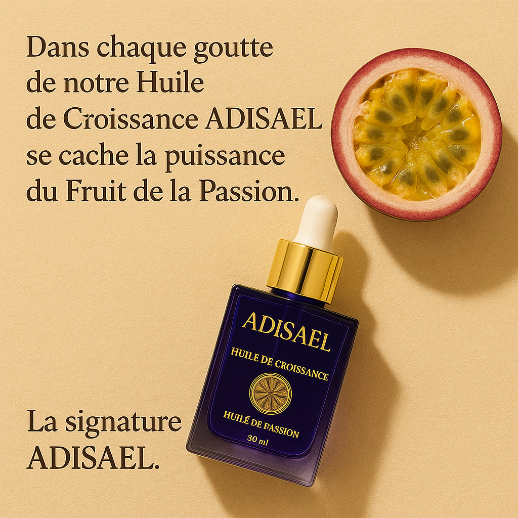 Huile de Croissance & Soin Cheveux – Fruit de la Passion • ADISAEL
