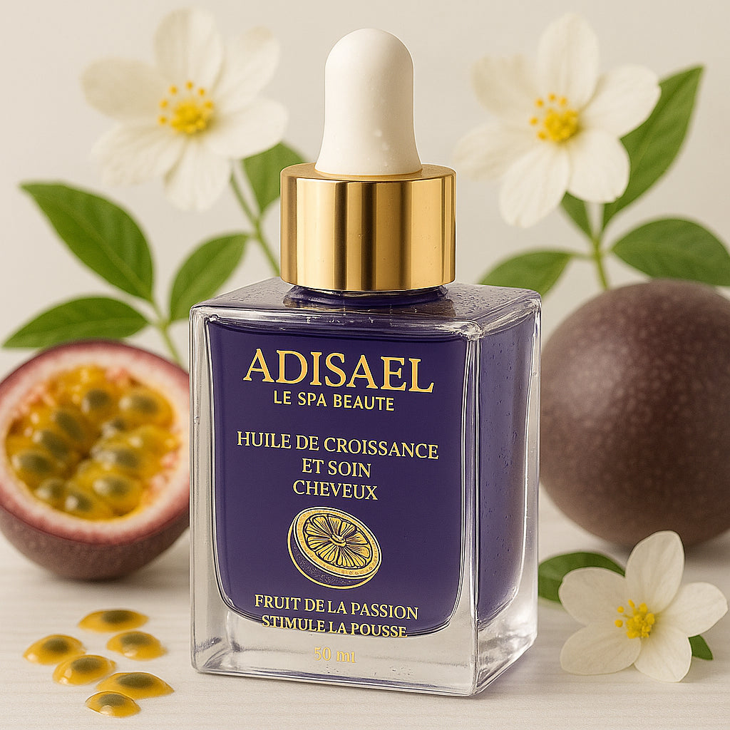 Huile de Croissance & Soin Cheveux – Fruit de la Passion • ADISAEL