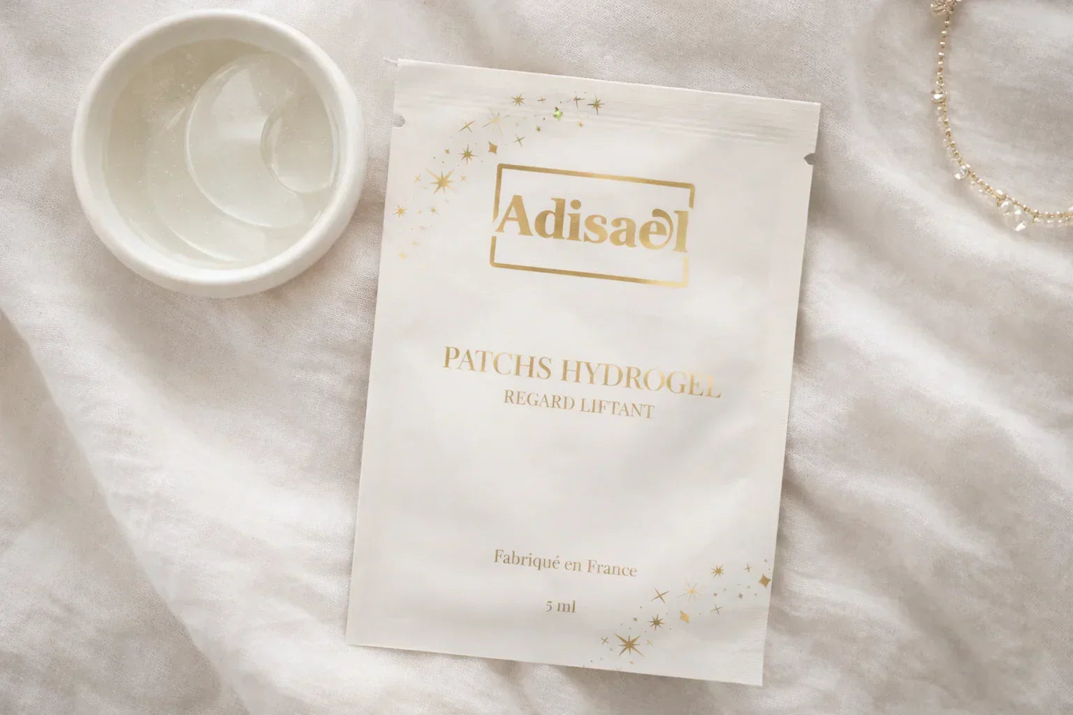 Patchs Hydrogel Regard Liftant – Éclat & Hydratation | ADISAEL
