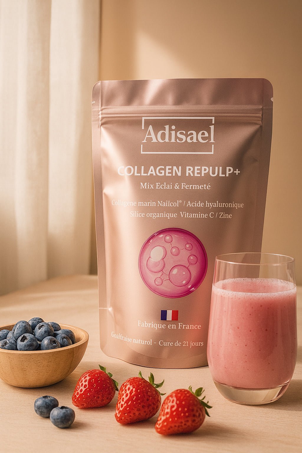 Collagen REPULP+ – Collagène marin Naticol® 10 000 mg – Cure 21 jours - ADISAEL