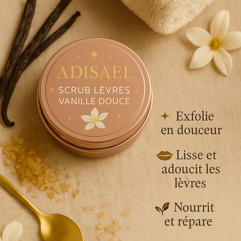 Scrub Lèvres Vanille Douce – Soin Gourmand ADISAEL