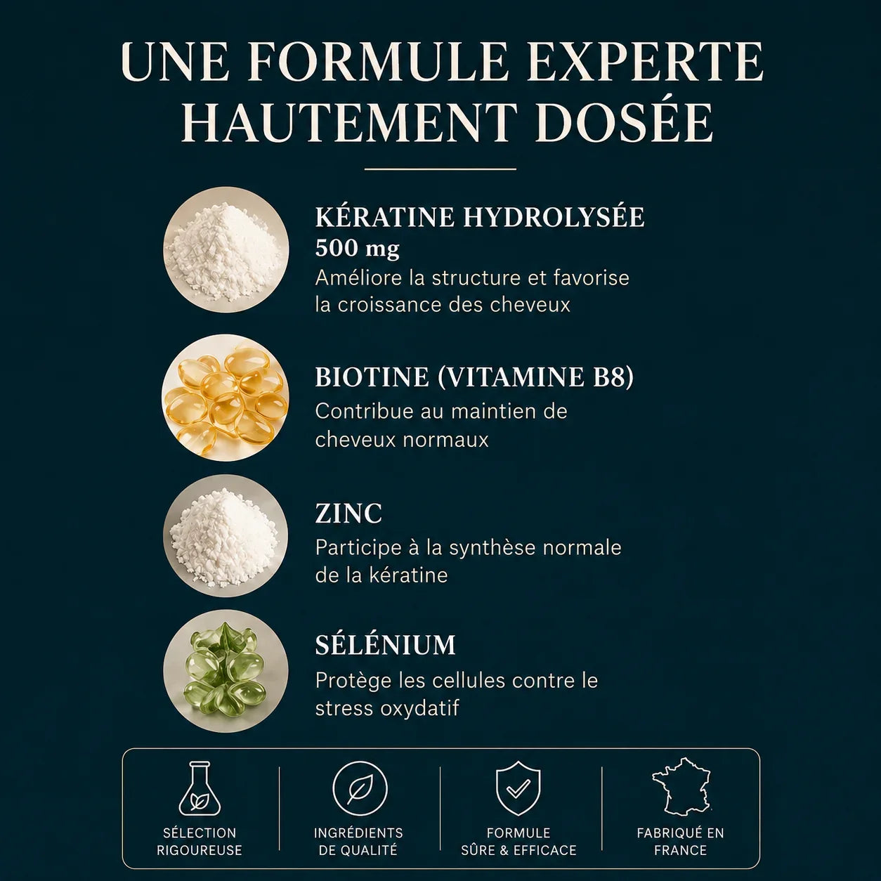 Power Hair Keratin+ : Cure Pousse Cheveux, Force & Brillance
