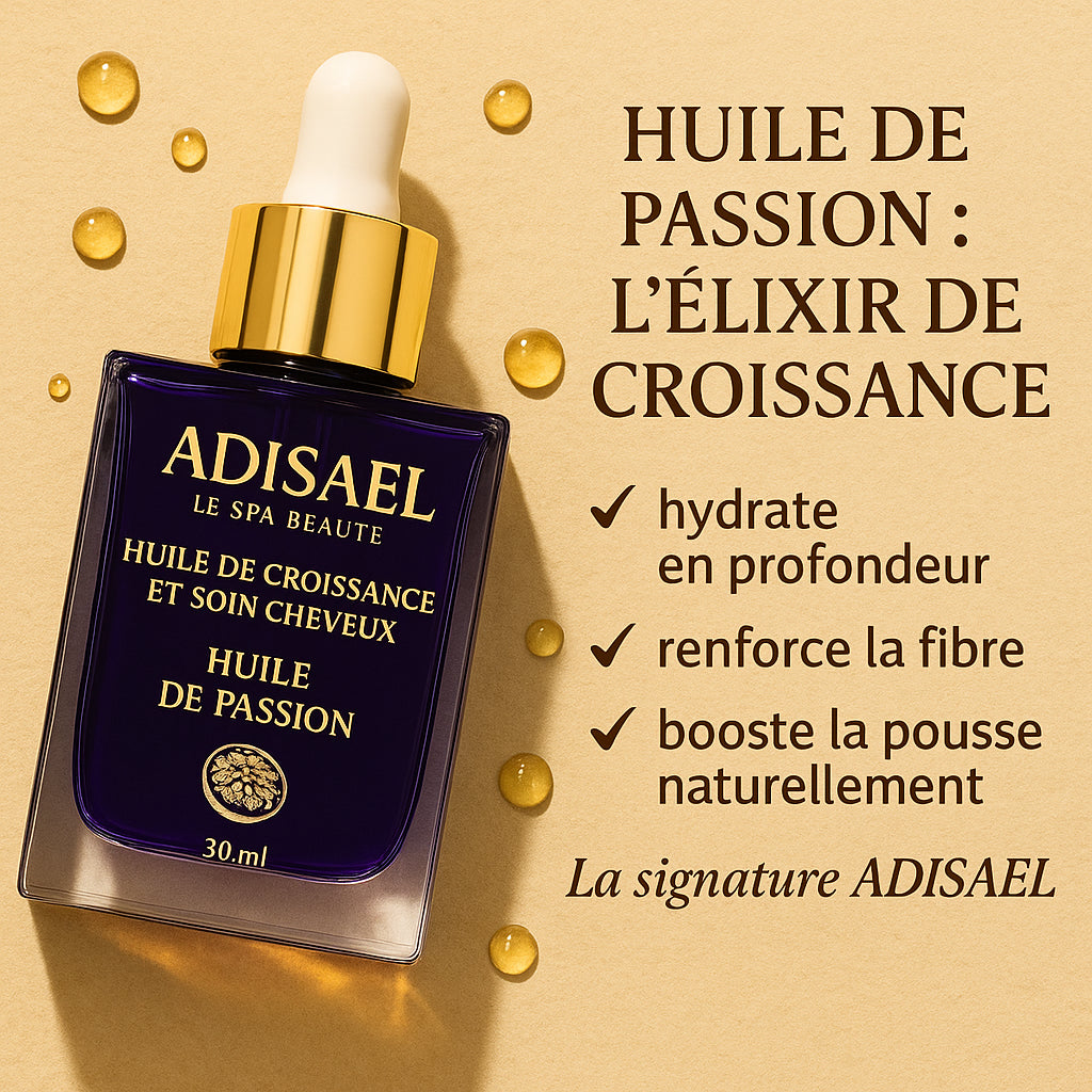 Huile de Croissance & Soin Cheveux – Fruit de la Passion • ADISAEL