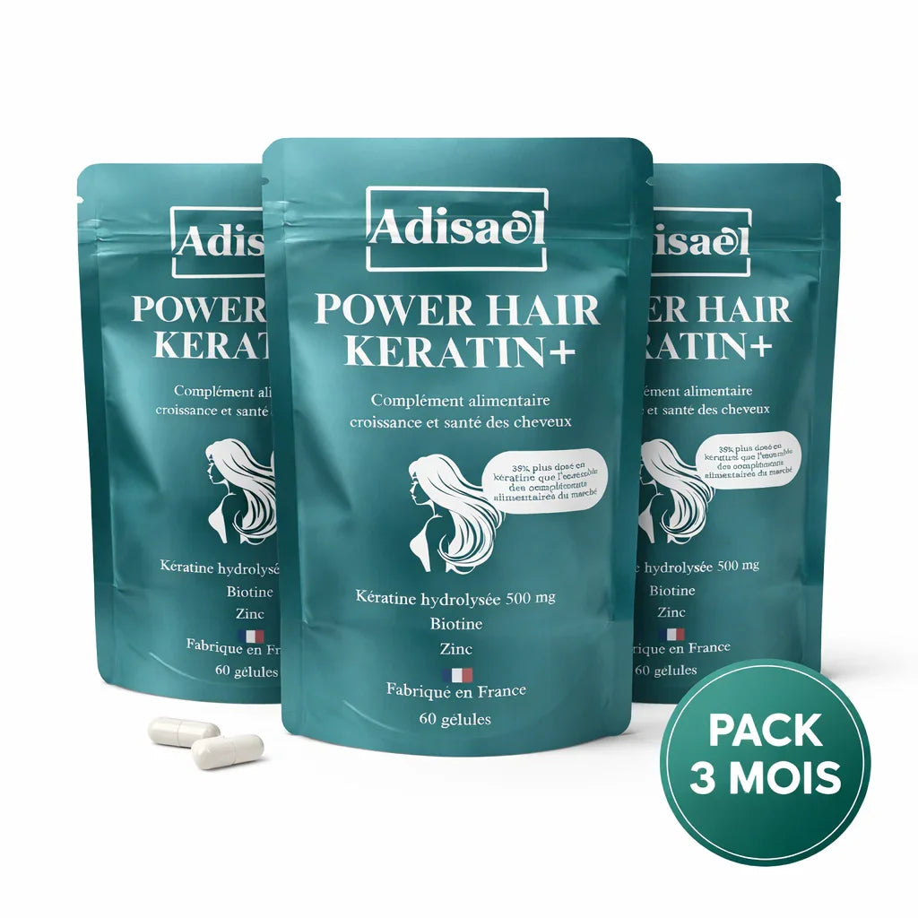 Pack Cure 3 Mois – POWER HAIR KERATIN+ (2 Achetés + 1 OFFERT)