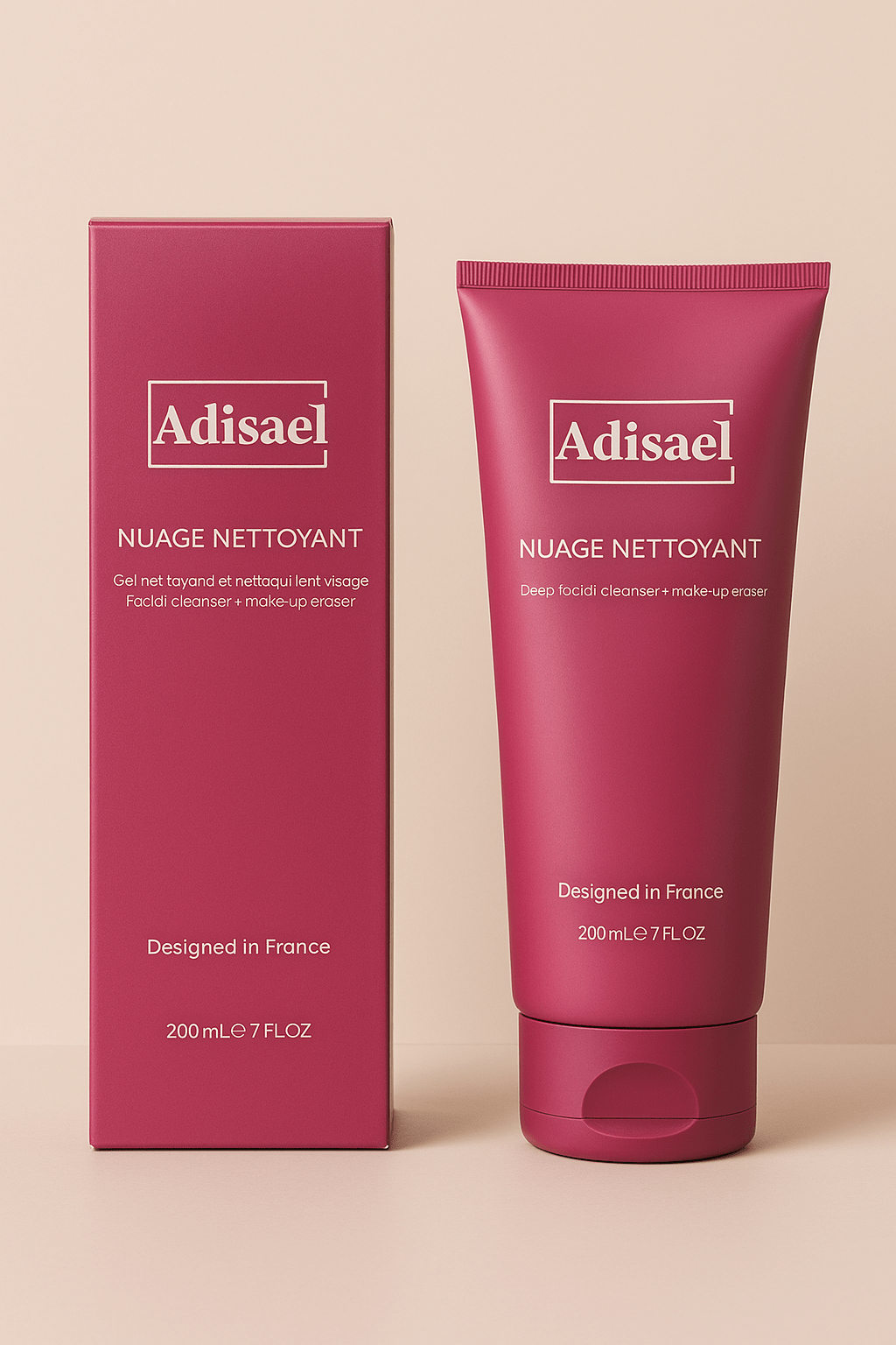 Gel nettoyant visage 2-en-1 Adisael - ADISAEL